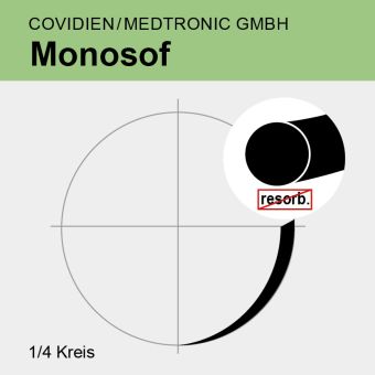 Monosof schwarz monof. USP 5/0 45cm, 2xSS-24 