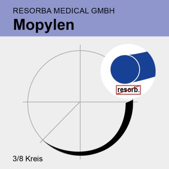 Mopylen blau monof. USP 6/0 75cm, DR10 