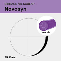 Novosyn viol. gefl. USP 4/0 45cm, 2xVLM8 