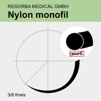 Nylon schwarz monof. USP 10/0 15cm, DSPM6 