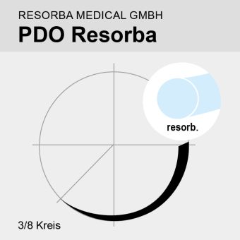 PDO Resorba ungef. monof. USP 5/0 45cm, DSM13 