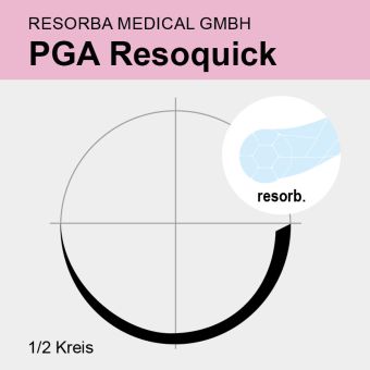 PGA resoquick ungef. gefl. USP 5/0 70cm, HR17 