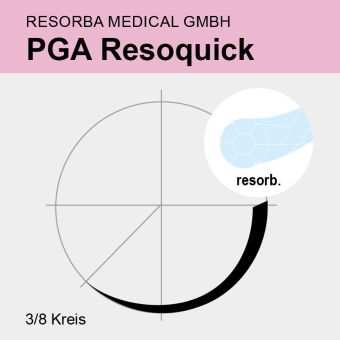 PGA resoquick ungef. gefl. USP 5/0 45cm, DSM13 