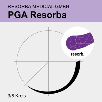 PGA Resorba viol. gefl. USP 4/0 45cm, DS18 
