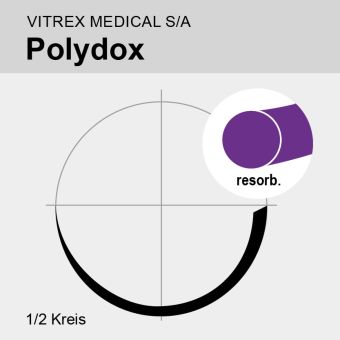 Polydox viol. monof. USP 2/0 75cm, HS37 