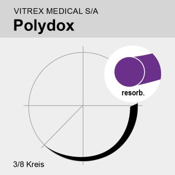 Polydox viol. monof. USP 5/0 45cm, DSM12 