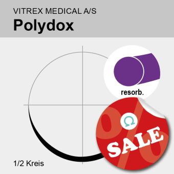 Polydox viol. monof. USP 4/0 75cm, HS18 