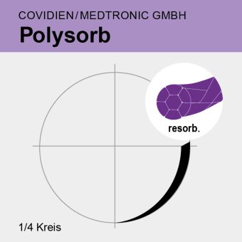 Polysorb viol. gefl. USP 6/0 45cm, 2xSE-100-8 