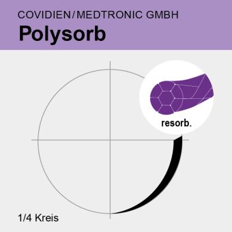 Polysorb viol. gefl. USP 6/0 30cm, 2xSS-29 