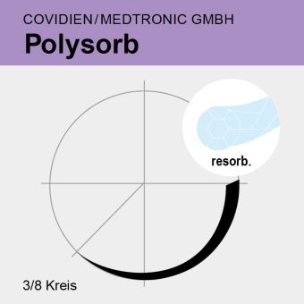 Polysorb ungef. gefl. USP 5/0 45cm, C-1 