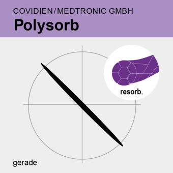 Polysorb viol. gefl. USP 3/0 75cm, SC-2 