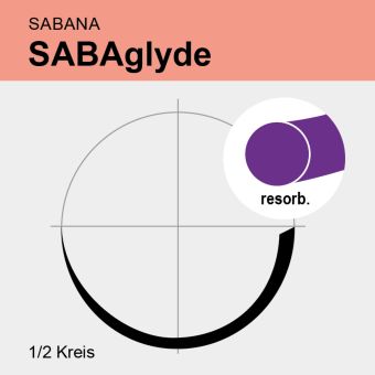 SABAglyde viol. monof. USP 5/0 70cm, HR13 