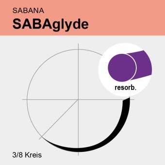 SABAglyde violett monof. USP 4/0 45cm, DS16 
