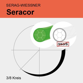 Seracor grün/ungef. gefl. USP 4/0 8x75cm, 2xDRT17 