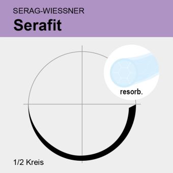 Serafit ungef. gefl. USP 6/0 45cm, HR12 