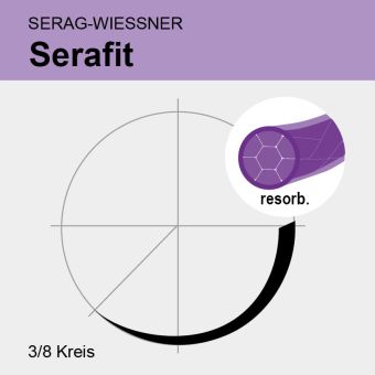 Serafit viol. gefl. USP 8/0 30cm, 2xDSL6 