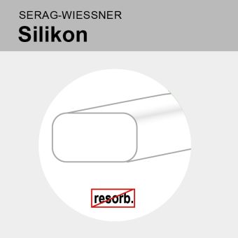 Silikon-Loop weiß 2x45cm, Bandbreite 5 mm 
