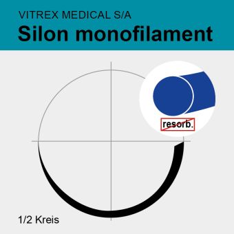 Silon blue monof. Loop USP 1 1,5m, HRX48 