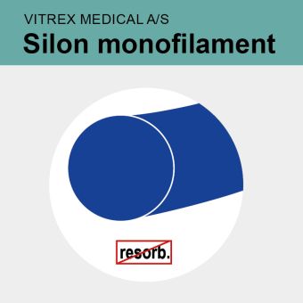 Silon blue monof. USP 5/0 5x75cm 