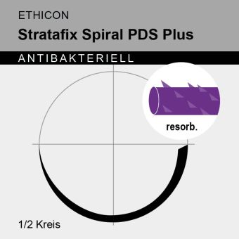 Stratafix Spiral PDS Plus gef. monof. USP 2/0 23cm, SH 