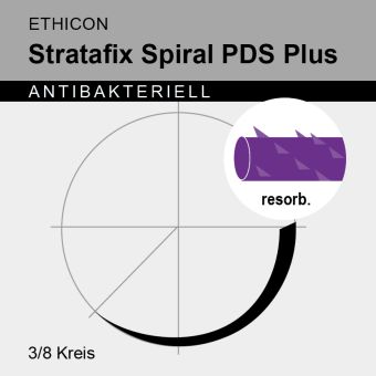 Stratafix Spiral PDS Plus viol. monof. USP 3/0 15cm, PS2 