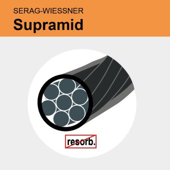 Supramid schwarz pseudomonof. USP 2/0 3x50cm 