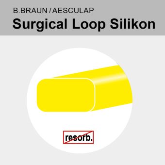 Surgical Loop Silikon gelb 75cm, Bandbreite 2,5mm 