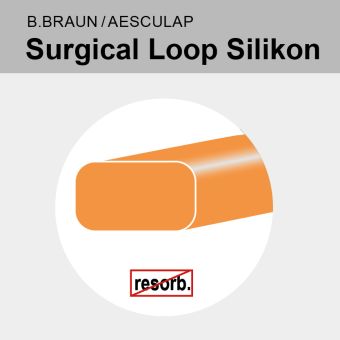 Surgical Loop Silikon orange 2x45cm, Bandbreite 2,5mm 