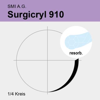 Surgicryl 910 ungef. gefl. USP 6/0 20cm, 2xVSP8,0mm/300µm 