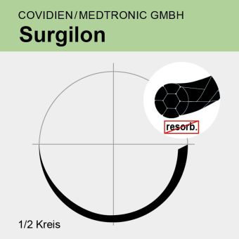 Surgilon schwarz gefl. USP 4/0 5x45cm, CV-22 