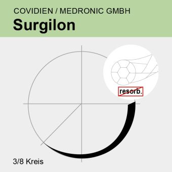 Surgilon weiss gefl. USP 3/0 45cm, P-12 