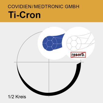 Ti-cron blau/weiß USP 2 4x75cm, KV-30 