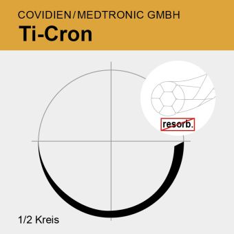 Ti-cron weiß gefl. USP 2/0 90cm, 2xCV-316 