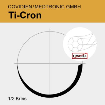 Ti-cron weiss gefl. USP 5/0 45cm, 2xSS-2 