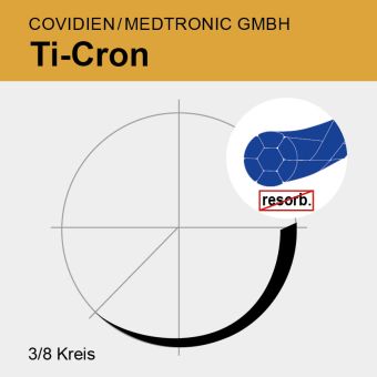 Ti-cron blau gefl. USP 2/0 75cm, C-14 