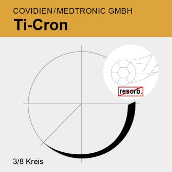 Ti-cron weiss gefl. USP 5/0 45cm, P-13 