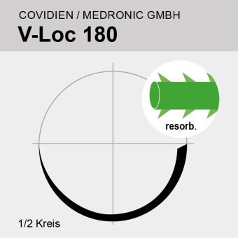V-Loc 180 grün USP 3/0 45cm, CV-23 