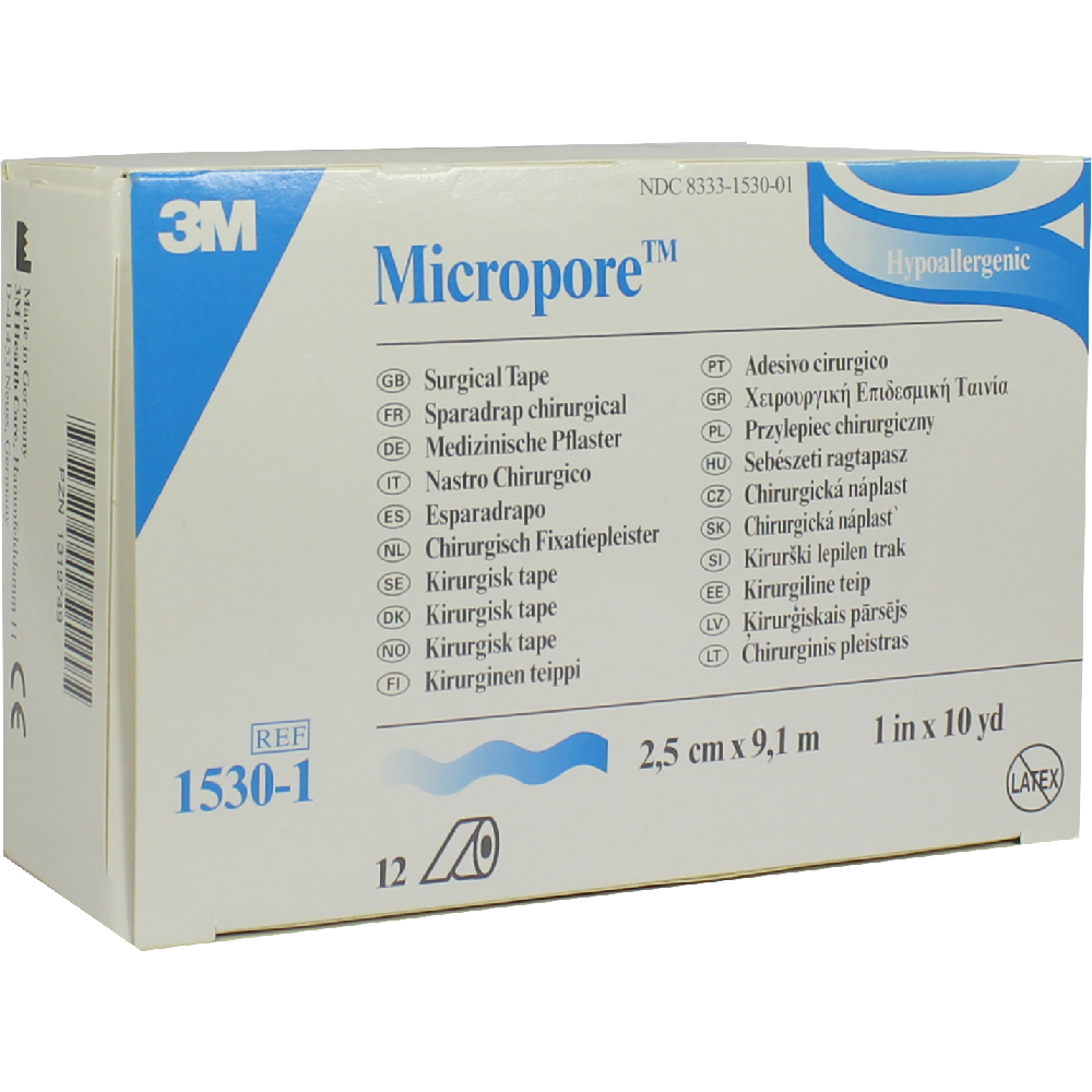 omega medical Micropore Vliespfl.2,5 cmx9,1 m weiß 15301