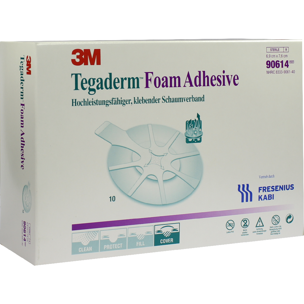 omega medical Tegaderm Foam Adhesive 6,9x7,6 cm oval 90614